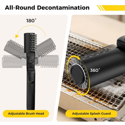Electric Barbecue Brush For Cleaning Grill Heavy Grease Stains, High Temperature Resistant