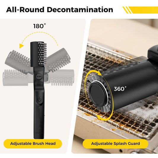 Electric Barbecue Brush For Cleaning Grill Heavy Grease Stains, High Temperature Resistant